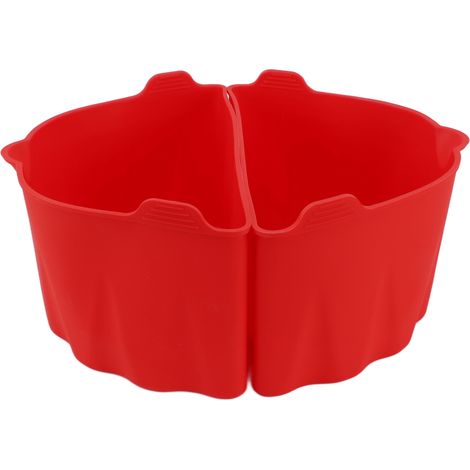 Lot de 2 Séparateurs de Cuiseur Lent 6-7QT, Doublure Silicone Rouge pour Marmite, Accessoire de Cuisson Multiusage Maison et Restaurant (1/5)