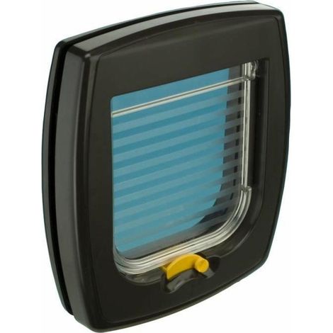 Chatière pivotante 1 porte pour chats - FERPLAST - Marron - Petite - Plastique