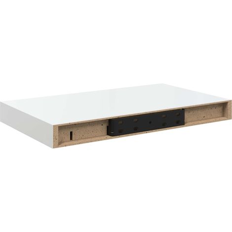 Maison Exclusive - Schweberegal Hochglanz-Weiß 40x23,5x3,8 cm MDF (1/5)