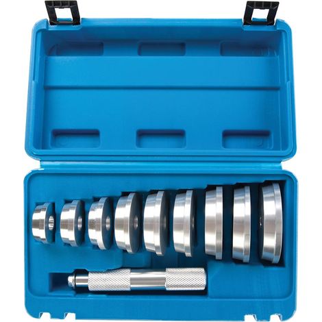 Silverline – Coffret multi-outils 10 pcs en aluminium – Montage de roulements et joints SPI – Bagues de frappe 40 à 81 mm – Mallette rigide incluse (1/5)