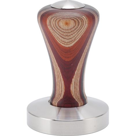 Tasseur à café plat en bois coloré, base en acier inoxydable 58mm, maillet à poudre pour accessoires espresso