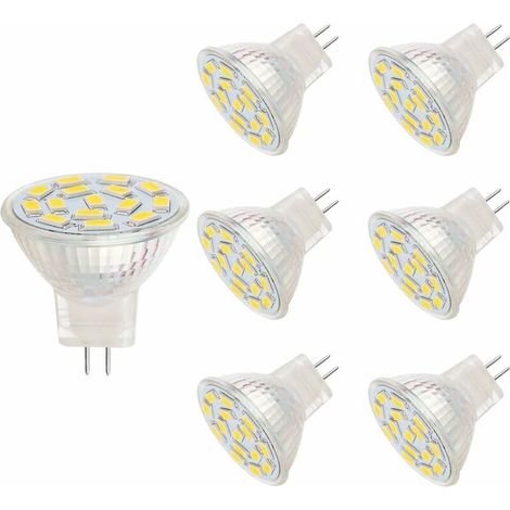Ampoules LED MR11 12 V 3 W MR11 équivalentes à des ampoules halogènes 20-30 W, culot GU4.0, blanc chaud (3000 K, lot de 6) (1/5)