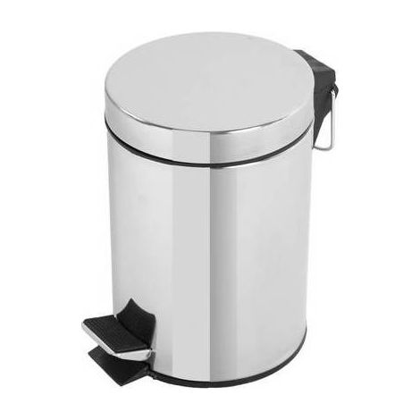 PATTUMIERA IN ACCIAIO CROMATO Misura: lt. 5 LxH = cm 25 x 27,5