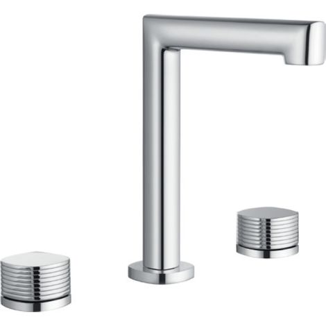 Robinet lavabo bimanche sur plan avec bec bas Firenze [ IMEX® ] (1/2)