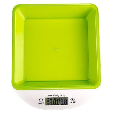 Balance Électronique - Précision 1 G - Pour Cuisine et Pâtisserie - Vert - 18,3 X 20,5 X 6 Cm - ABS PS (1/5)