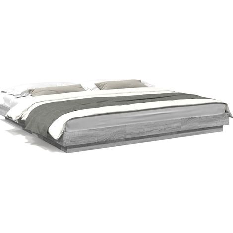 Maison Exclusive - Estructura cama con luces LED madera gris Sono (1/5)