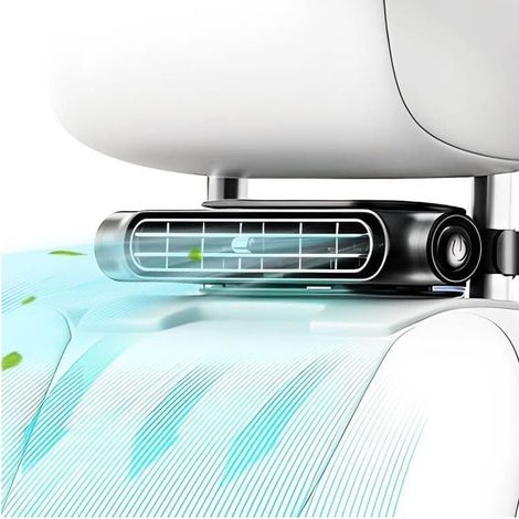 Ventilateur de voiture pour siège conducteur et passager Mini ventilateur de refroidissement portable USB pour siège arrière pour enfants et bébés Ventilateur silencieux avec 3 vitesses de vent (1/5)