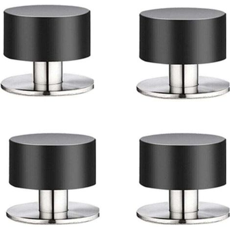 Pack de de 4 butées de porte en caoutchouc, XU, Butées de porte auto-adhésives 3M pour plinthes, Butées de porte fixées au mur pour atténuer le son à la maison, Au bureau, Sur la terrasse - KZQ