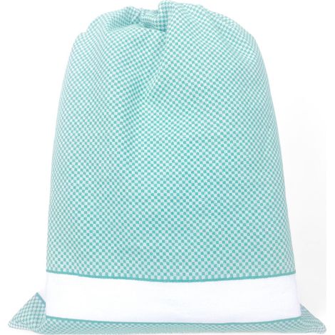 EasyZip Sacca Asilo con Nome - Tela Aida da Ricamare - Sacca in Puro Cotone, disponibile in 9 Colori, Resistente e Made in Italy Verde Acqua Cm. 50x60