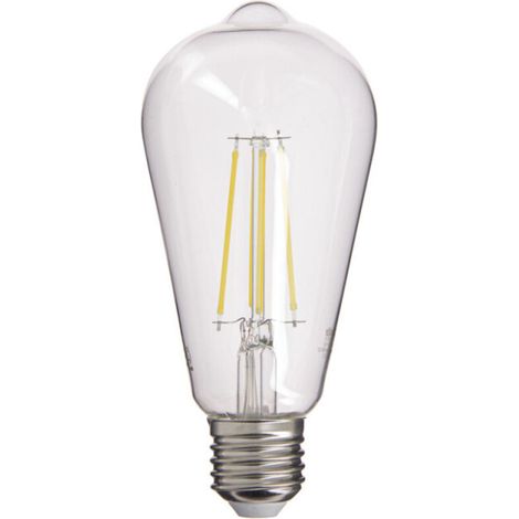 LED-Edison-Glühlampe mit Filament, E27-Fassung, 8 W (entspricht 75 W), 1055 lm, neutrales Weißlicht, blei- und quecksilberfrei, dimmbar (sofern nicht anders angegeben)