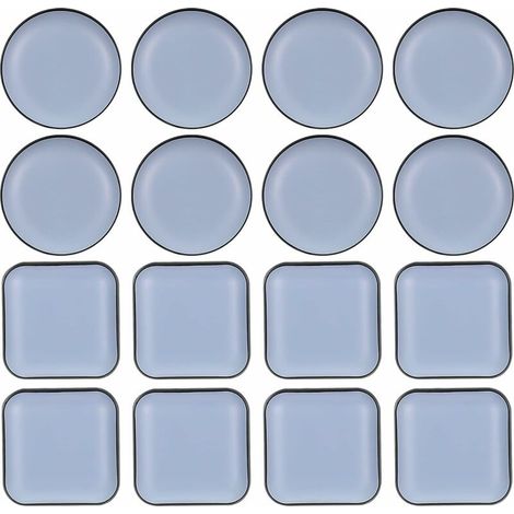 16 almohadillas autoadhesivas de teflón para muebles, deslizadores de teflón, deslizadores de teflón, deslizadores profesionales para sillas, protectores de suelos laminados y alfombras.