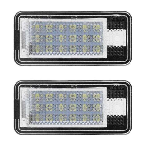 2 pièces voiture Led numéro Hop-Lpl0114 plaque lampe ampoule Kit pour Audi A3 S3 A4 S4 B6 B7 A6 C6 S6 A (1/5)