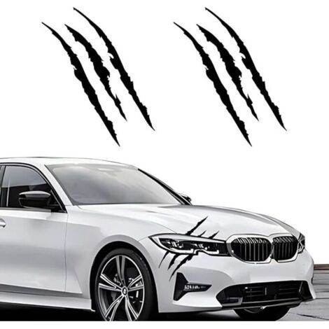 2 Pack Car Stickers, Waterproof Car Shoe Sticker, Decorative Headlight Sticker, Waterproof Reflective Sticker - Car, Motorhomes, Caravans (Black) (1/5)
