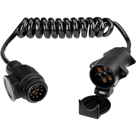 Câble adaptateur pour remorque, Accessoires pour remorque, Prise 13 broches vers prise 7 broches pour caravane, camping-car, voiture, 2 m (1/5)