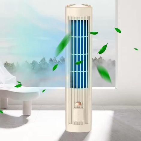 Questo ventilatore da tavolo silenzioso e ricaricabile è dotato di flusso d'aria regolabile ed è realizzato in materiale ABS, il che lo rende adatto ad uffici e camere da letto. (1/4)