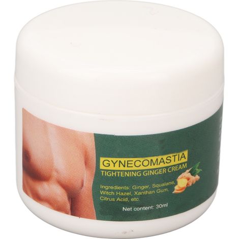 Crème raffermissante pectorale professionnelle 30ml x2 au gingembre pour hommes, massage tenseur anti-gynécomastie (1/5)