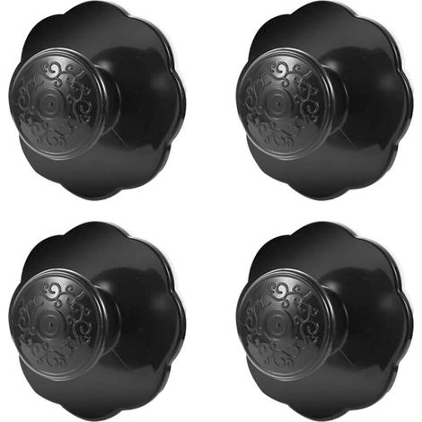Set of 4 self-adhesive flower-shaped drawer handles – Instant stick-on drawer handles – No-drill cabinet handles for kitchen and bathroom mirror doors (1/5)