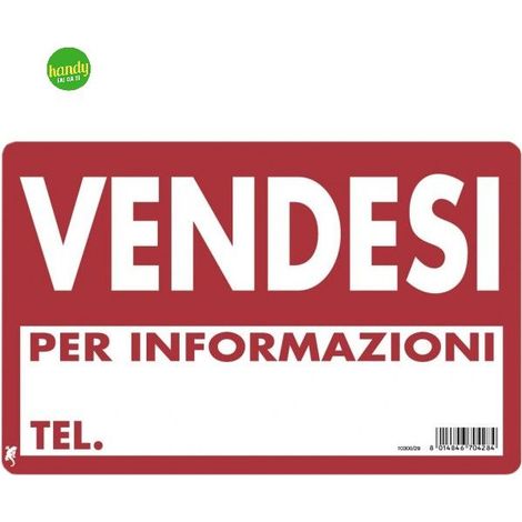 Cartello in plastica "vendesi" 30 x 20 cm