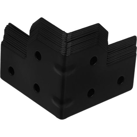 Lot de 12 protections d'angle métalliques à angle droit, finition (1/5)