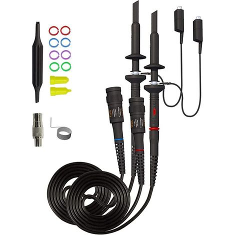 Sonde d'oscilloscope 200 MHz avec accessoires et câbles BNC minigrabber (1/4)