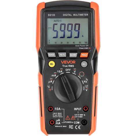 Multimètre Numérique 6000 Comptages TRMS, Testeur de Tension et Courant, Auto-Réglable pour Tension, Résistance (1/5)