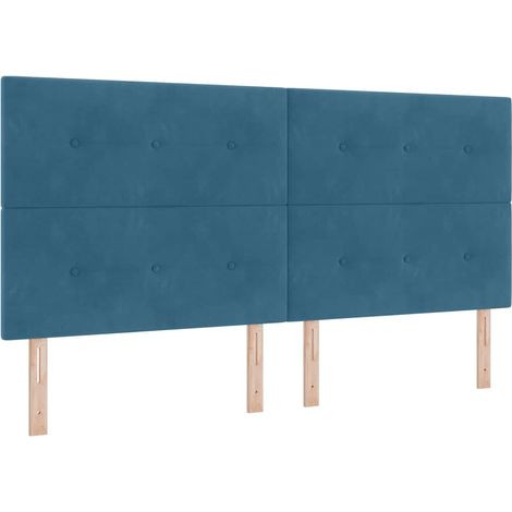 Tête de lit Bleu foncé 200 cm Velours