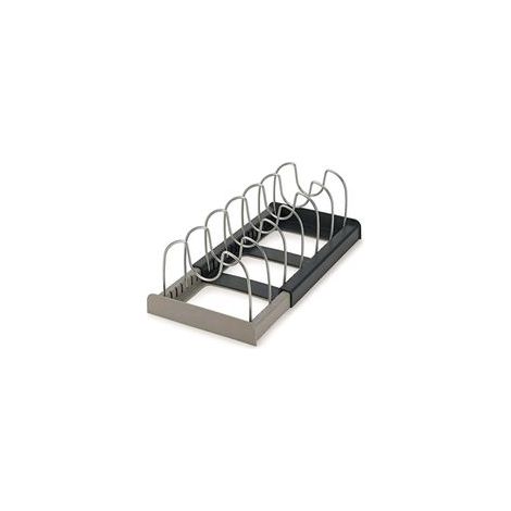 Supports de couvercles de casseroles, réglables, pour tiroir, organiseur de couvercle de cuisine, extensible, parfait pour les poêles, les casseroles (1/5)