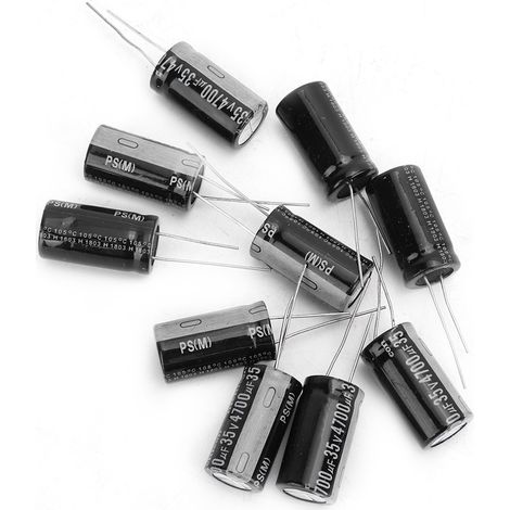 10 Stück schwarze 35V 4700μF Aluminium-Elektrolytkondensatoren mit Standardanschluss 18 x 30 mm (1/5)