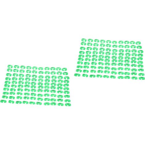 200pièces Anneaux De Marquage Pour De Volaille Identification Numérotée Pour Poules Canards Et Volatiles Vert (1/5)