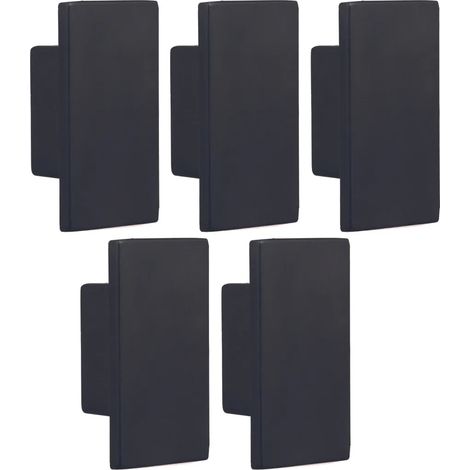 Tiradores para muebles, con una separación entre orificios de 16 mm, aptos para armarios de cocina, cajoneras, aparadores, etc., de color negro, paquete de 5 unidades. (1/5)