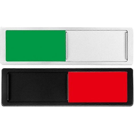 Lot de 2 panneaux indicateurs de porte coulissante vierges pour salle de conférence ou bureau à domicile.-17.7X 5.2CM (1/4)