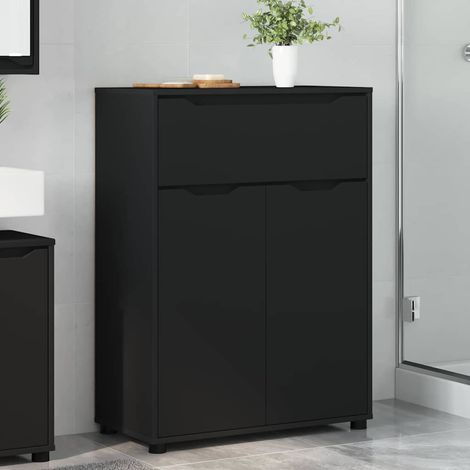 Badezimmerschrank Schwarz 72,5 x 36,5 x 100 cm Holzwerkstoff (1/5)