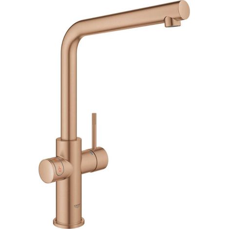 Grohe Red Duo robinet et chauffe-eau taille M, bec en L, (1/5)