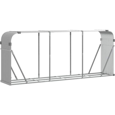 Maison Exclusive - Portaceppi Grigio Chiaro 234x45x100 cm in Acciaio Zincato