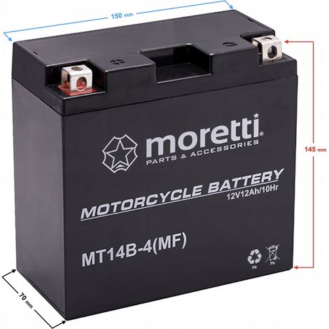 Moretti AGM (Gel) MT14B Batterie (1/2)