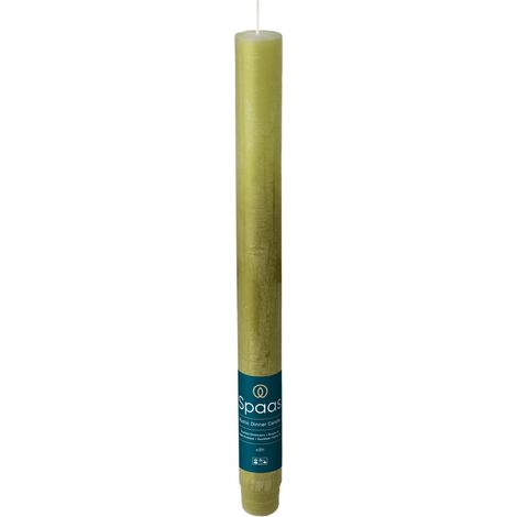 Bougie de table Rustique 8h - vert olive (1/5)
