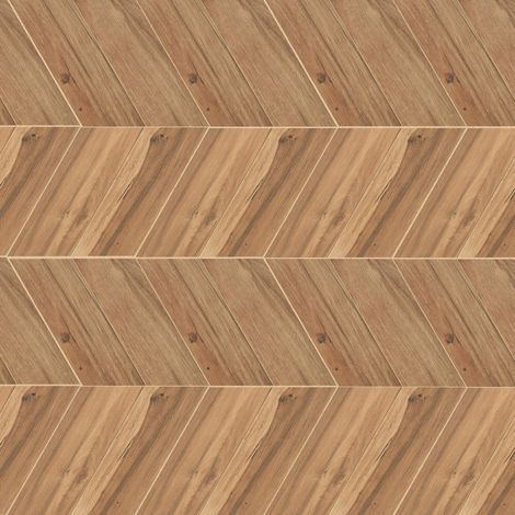 Carrelage effet Parquet Bois Chêne Ambre Chevron Pointe de Hongrie 35x34,5x0,95 cm Mat Tarina - Sol et mur intérieur (vendu par carton de 1,45 m²) - RO'MA CARRELAGE