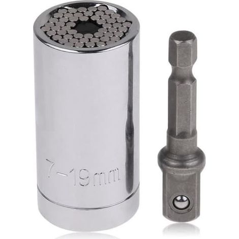 Adaptateur secteur pour perceuse-clé - Gator - Poignée universelle pour douille - Acier inoxydable - 2 pièces - Compact (1/4)