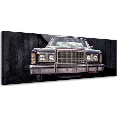 Vintage-Retro-Auto-Leinwanddruck 120x40 cm