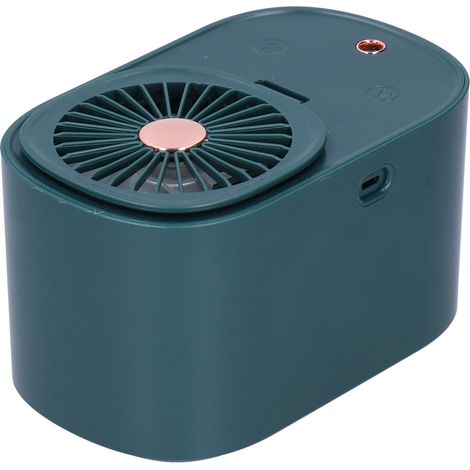 Ventilateur électrique pliable à 90° 2 en 1 avec humidificateur intégré pour la maison et le bureau - Bleu foncé (1/5)