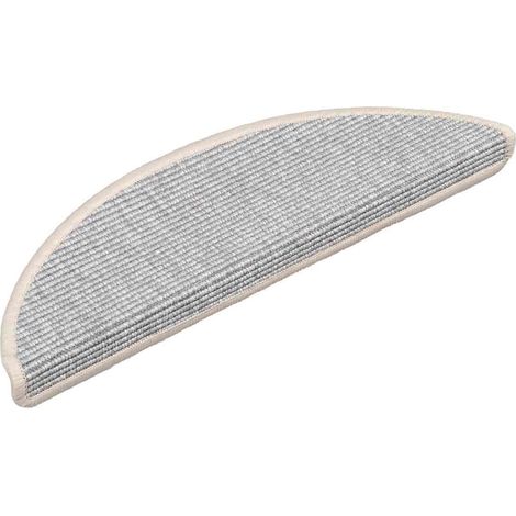 Tapis d'escalier 15 pcs,Marches d'escalier 56 x 17 x 3 cm Argent Demi-rond CFW872938 (1/5)
