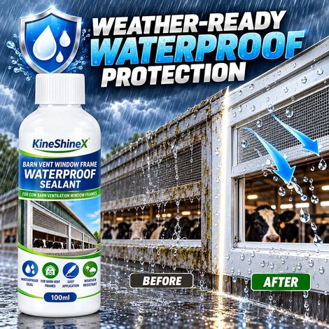 KineShineX waterproof sealant for cattle shed ventilation window frames and sealant for sealing leaks in cattle ranch ventilation window joints. (1/4)