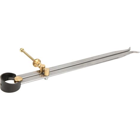 Feingeschliffener Federteiler aus Kohlenstoffstahl und Messing mit flachen Schenkeln, innenliegender Federzirkel, 250 mm (1/5)
