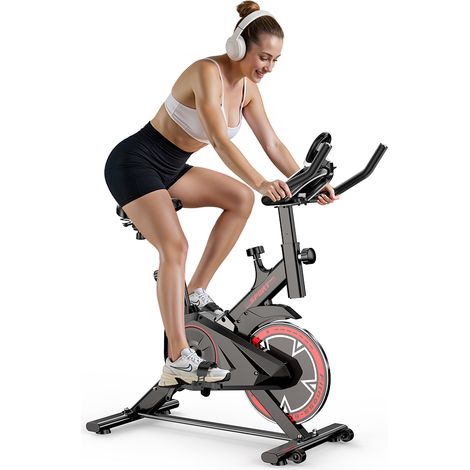 Vélo d'appartement Formill QK101 – Résistance réglable, silencieux, écran LCD, siège/guidon réglables, confort max, 120kg (1/5)