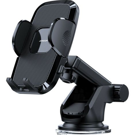Soporte para teléfono de coche con brazo telescópico para salpicadero y parabrisas, negro. (1/5)