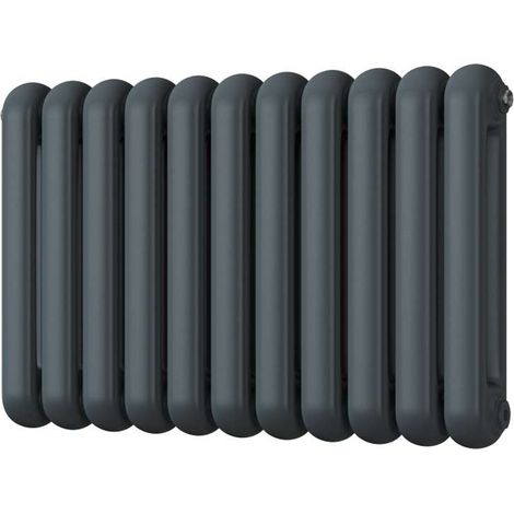 Sherwood - Anthracite Round Top Column Radiator H500mm x W785mm 2 Column