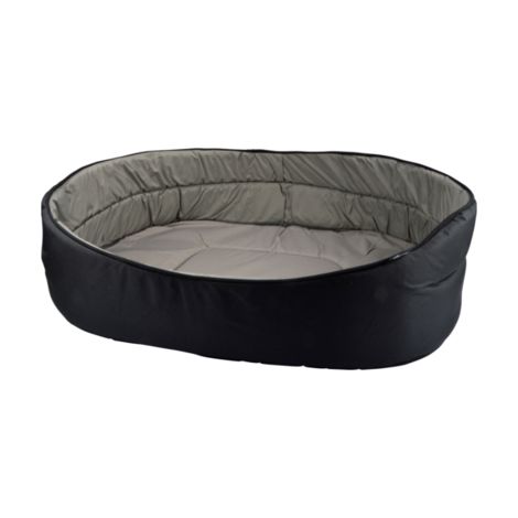 Panier ovale pour animaux - Noir / Gris - L 55 x l 37 cm - Livraison gratuite (1/5)
