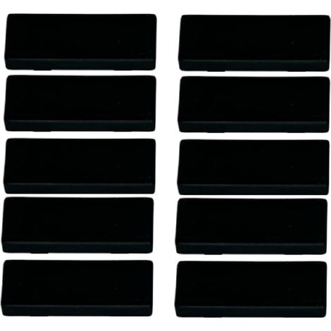 Lot de 10 cache-trous d'évacuation d'eau pour fenêtres, noirs (1/4)