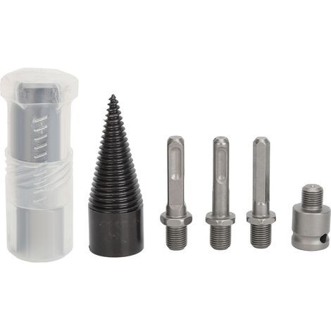 Set di 5 pezzi per spaccare la legna con punta da trapano in acciaio e punta per tronchi rimovibile da 32 mm (1/5)