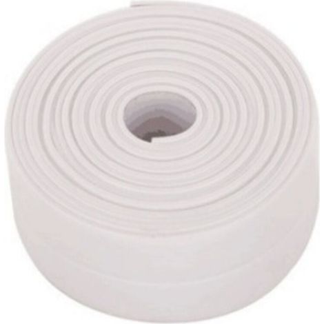 1PC(Blanche)Rouleaux Bande d'étanchéité Imperméable,Joint Salle de Bain,PVC Ruban de Calfeutrage Autocollant pour Cuisine,Toilettes WC,Baignoire (1/4)